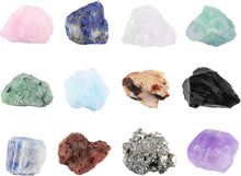 12x Rohsteine Mischung in Box Naturstein Sammlung Feng Shui Chakra