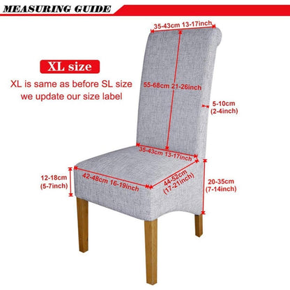 Stuhlhussen XL, hohe Rückseite, Senfgelb, Set 6