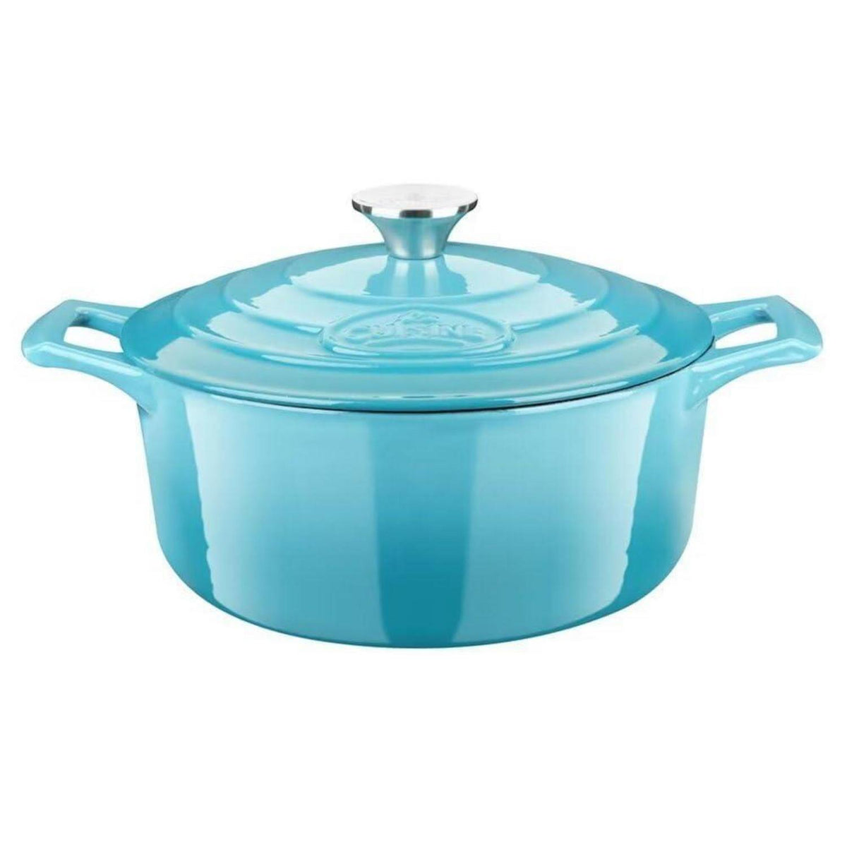 Gusseisen Schmortopf emailliert 26 cm – Hellblau