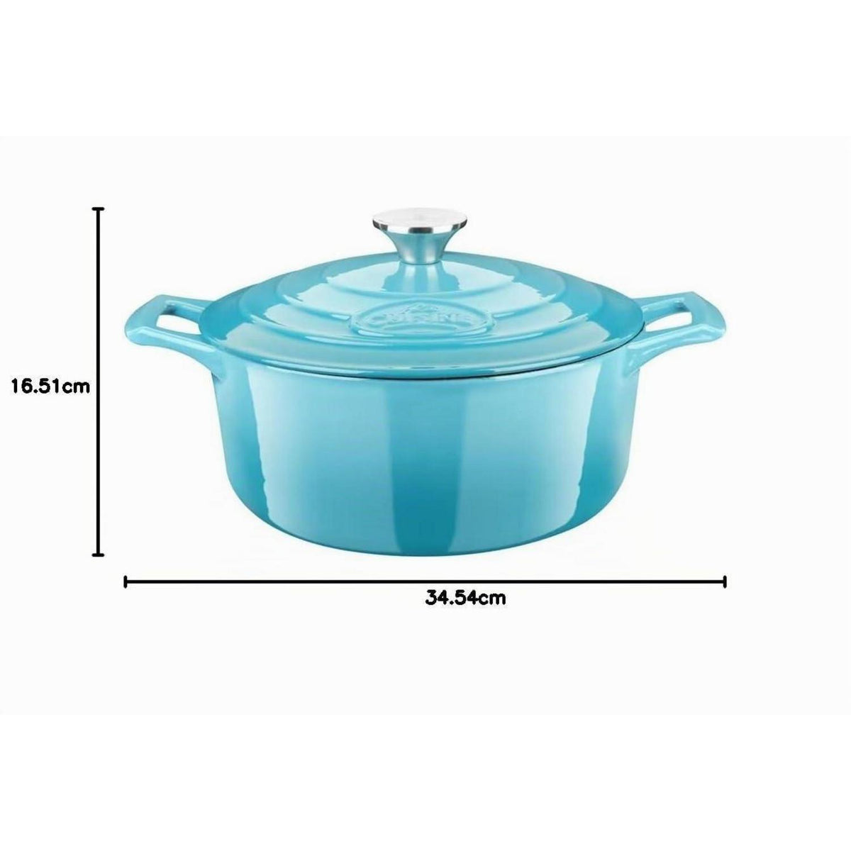 Gusseisen Schmortopf emailliert 26 cm – Hellblau