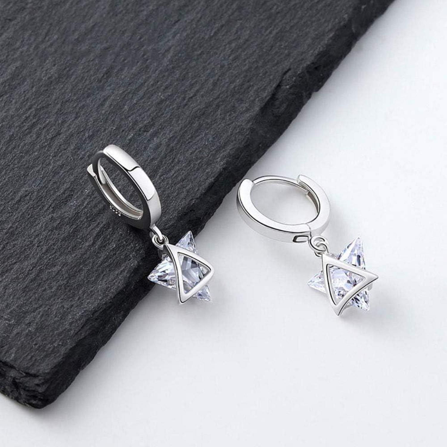Silber Ohrringe 925 Hängend Zirkonia Damen Schmuck Geschenke Frauen
