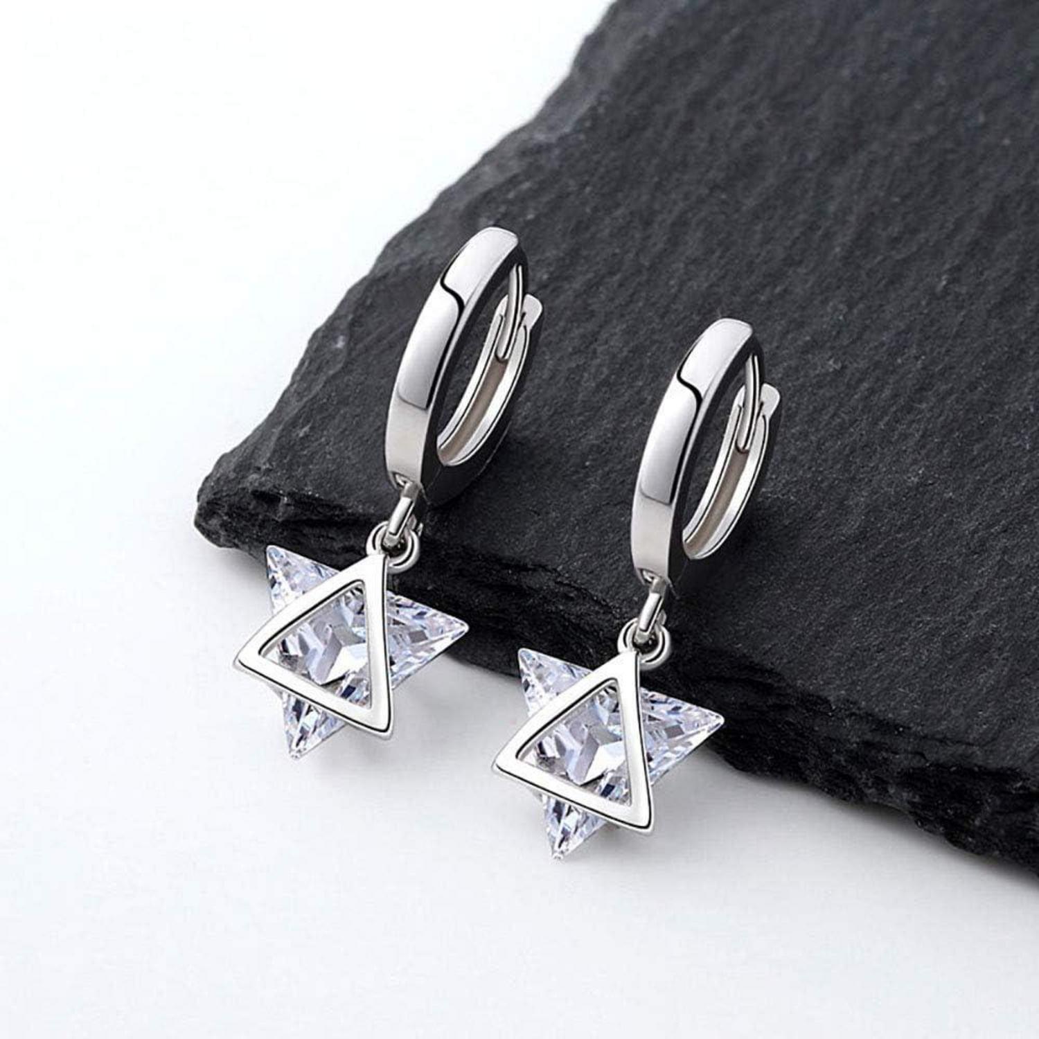 Ohrringe Silber 925 Zirkonia Hängend Damenohrringe Geschenke Frauen
