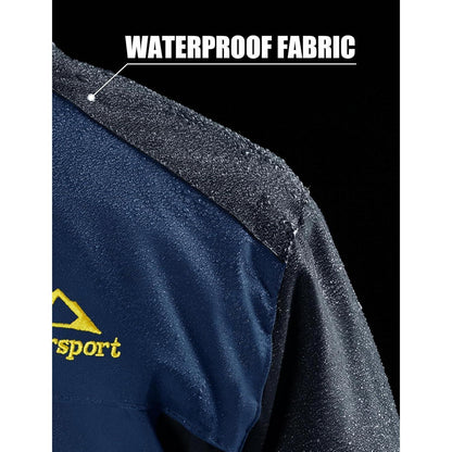 Herren Fleecejacke Winter Warm Gefüttert Skijacke Blau XXL