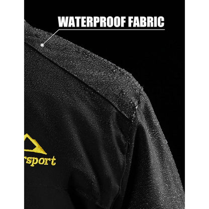 Herren Fleecejacke Winter Warm Gefüttert Skijacke Winddicht Wasserdicht