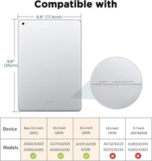 EasyAcc iPad 10.2 Zoll Hülle 2021 2020 2019 Ultradünn Cover