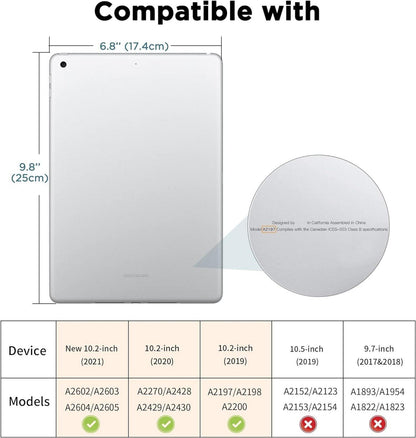 EasyAcc iPad 10.2 Zoll Hülle 2021 2020 2019 Ultradünn Cover