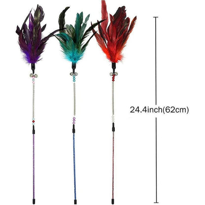 Interaktives Katzenspielzeug Set mit Federstab und Glocke