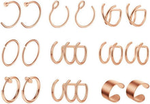 Fake Piercings Ohrklemme Ear Cuff Ohr Edelstahl Ear Manschette Clip