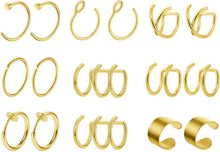 Fake Piercings Ohrklemme Ear Cuff Edelstahl Manschette