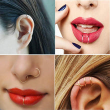 Mayhoop Fake Piercings Ohrklemme Ear Cuff Edelstahl 4-24Stk