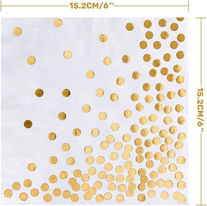Goldene Geburtstag Servietten 50 Stk. 33x33cm 3-lagig