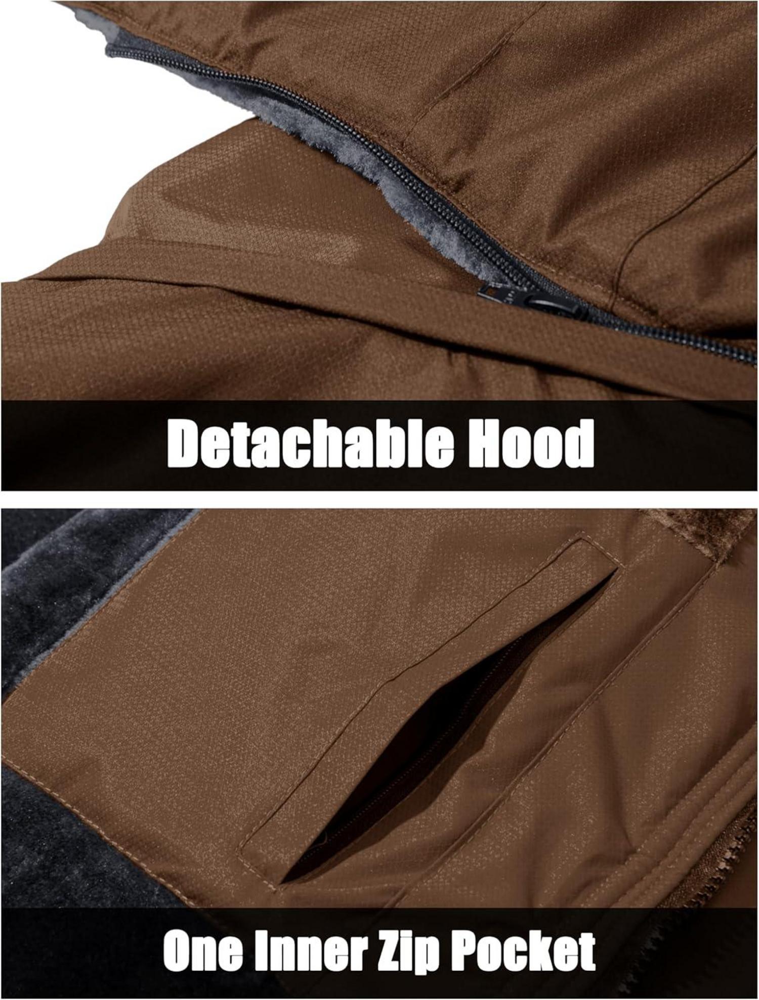 Herren Winter Skijacke Fleece Gefüttert Outdoor Softshelljacke 3XL