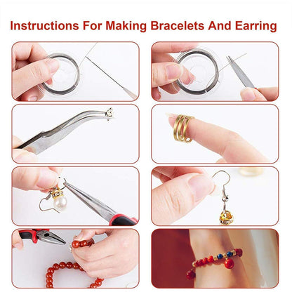 Schmuckherstellung Set mit 1300 pcs Zubehör, Werkzeug für