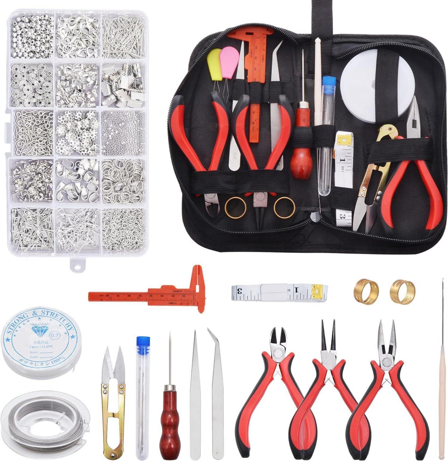 Schmuckherstellung Set mit 1300 pcs Zubehör, Werkzeuge Reparatur Paris