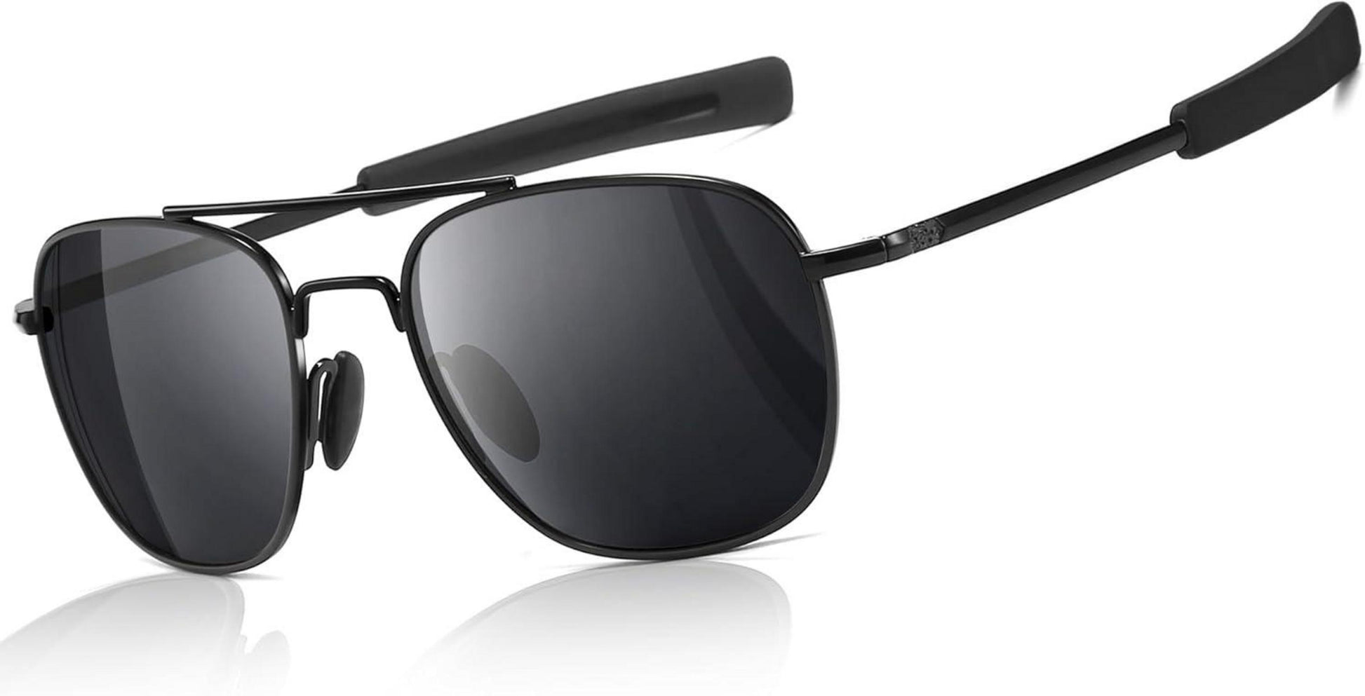 Polarisierte Piloten-Sonnenbrille für Herren mit Bajonett-Tempel