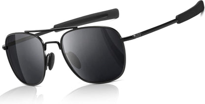 Polarisierte Piloten-Sonnenbrille für Herren mit Bajonett-Tempel