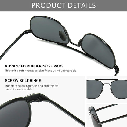 Polarisierte Piloten-Sonnenbrille für Herren mit Bajonett-Tempel