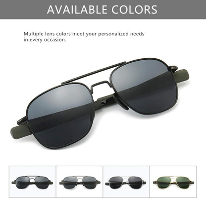 Polarisierte Herren Sonnenbrille Pilotenstil Bajonett-Tempel