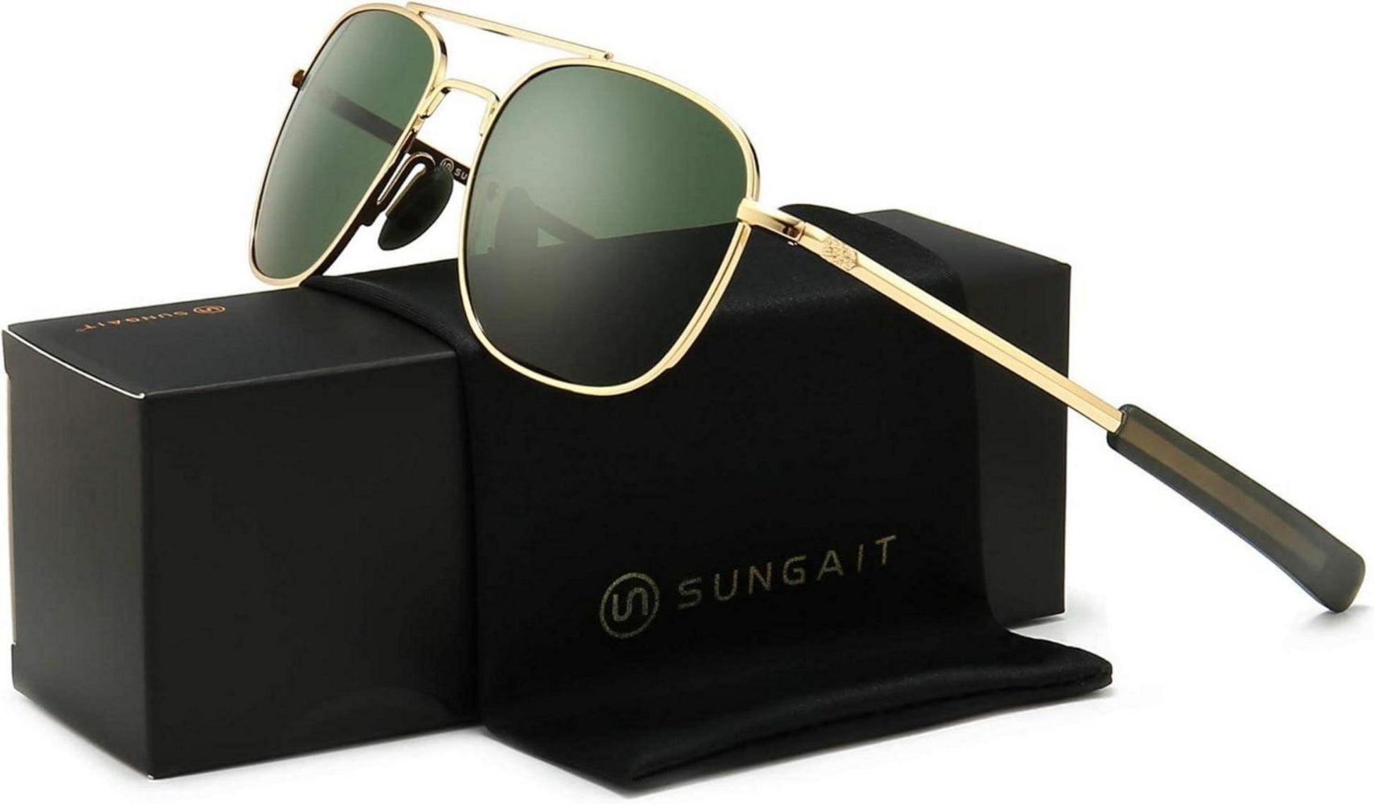 Polarisierte Sonnenbrille Pilotenstil mit Bajonett-Tempel für Herren