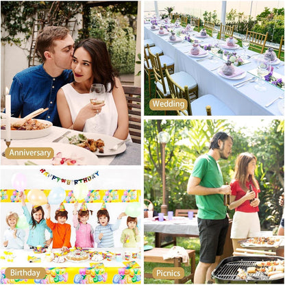 Goldene Einweg Tischdecke 137x274 cm, 4er Set