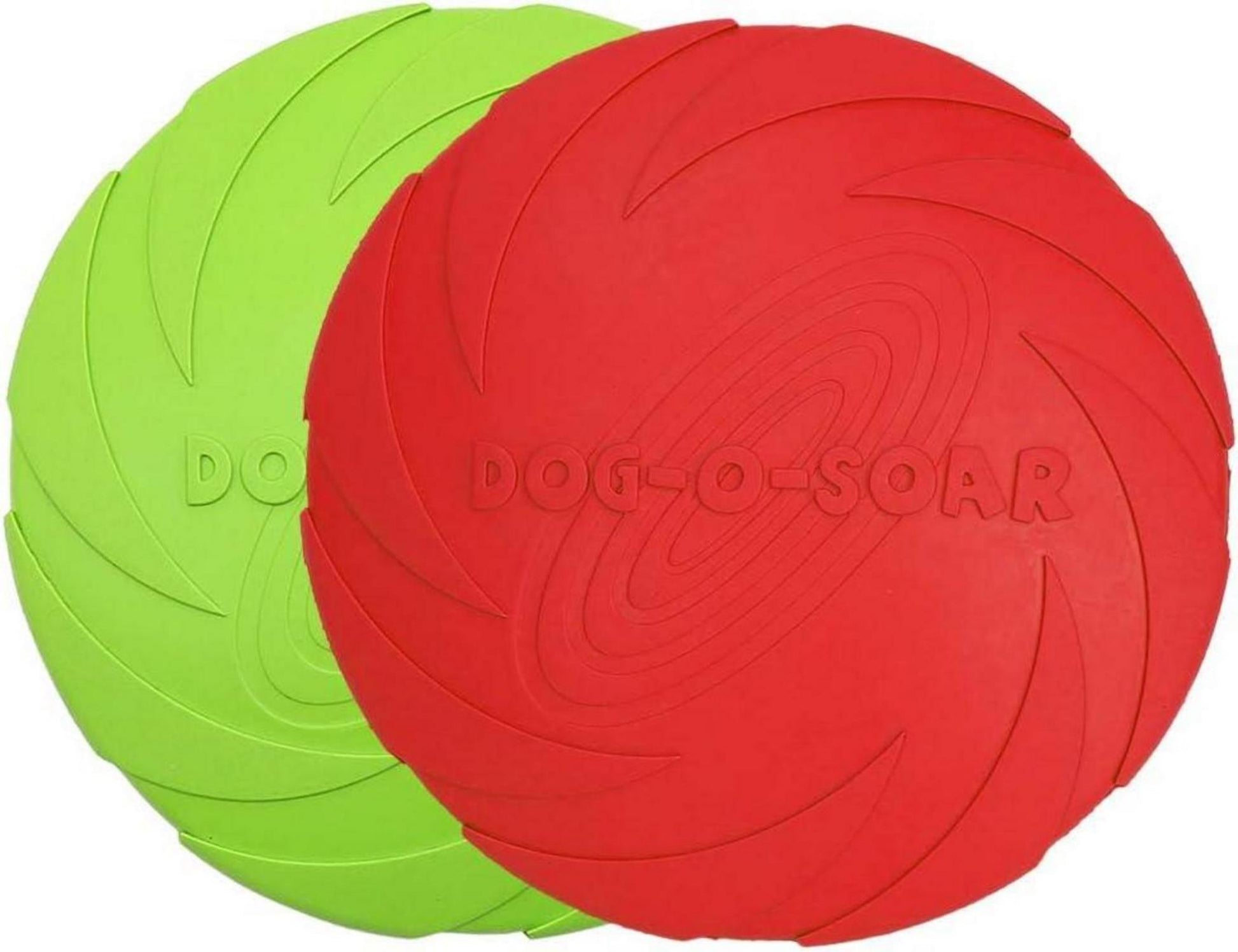 Vivifying Hundefrisbee 18cm Naturkautschuk 2er Set Green Red