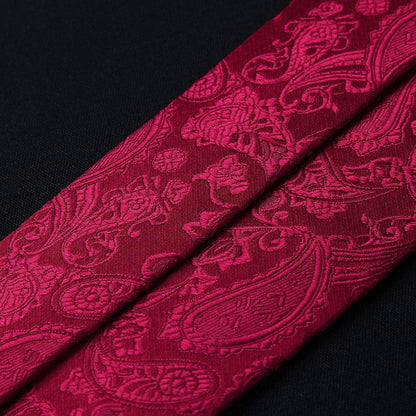Hosenträger Herren 3,5cm 6 Stark Clips Y-Form Elastisch 130cm - Rot Paisley