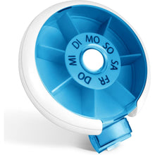 Opret Pillendose 7 Tage klein Medikamentenbox Rund Blau