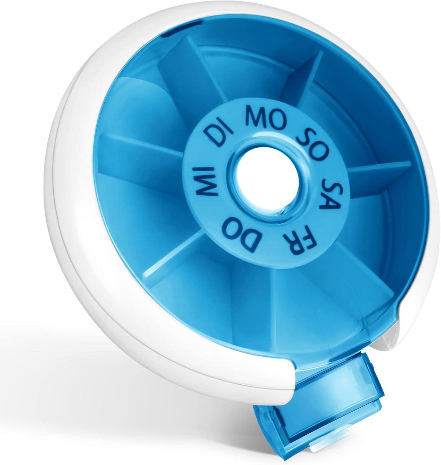 Kleine Pillendose 7 Tage Wochenbox Tablettendose Rund