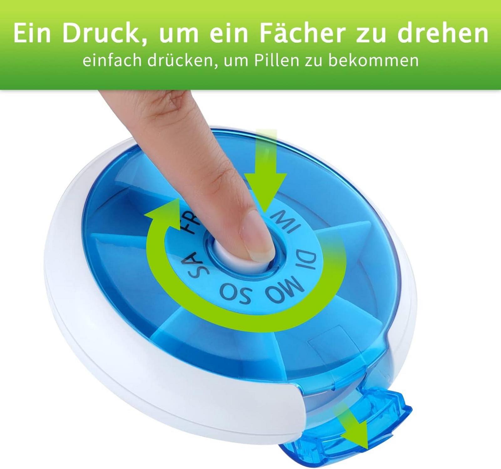 Opret Tablettenbox 7 Tage Medikamentenbox Klein Blau