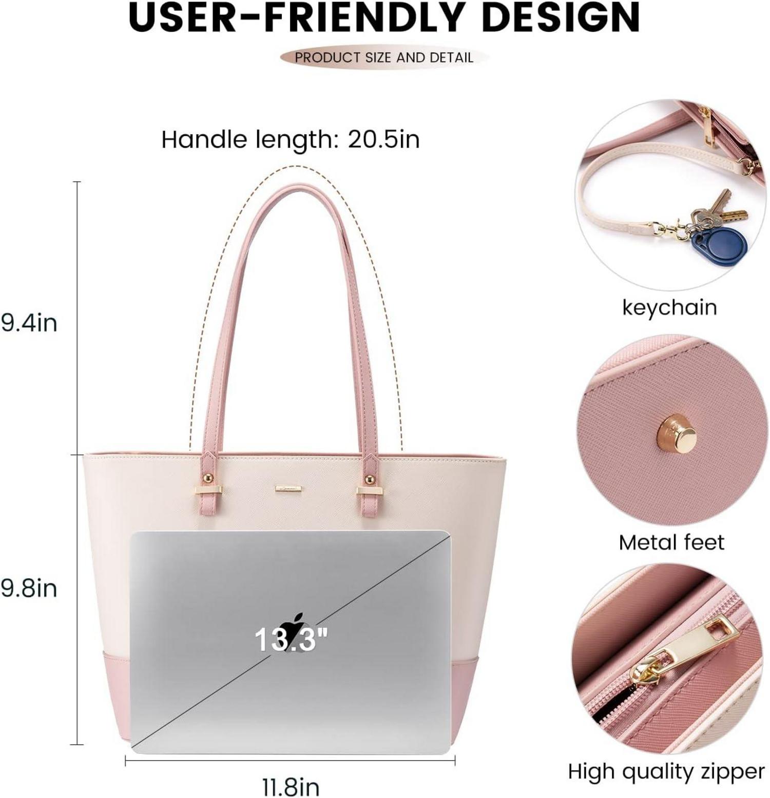 Damen Handtasche Schultertasche 3-teilig Kunstleder Set große Henkeltasche