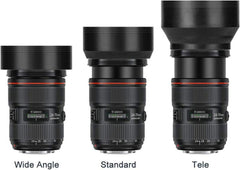 58mm Gegenlichtblende Set Universal Gummi Sonnenblende + Tulip Blume