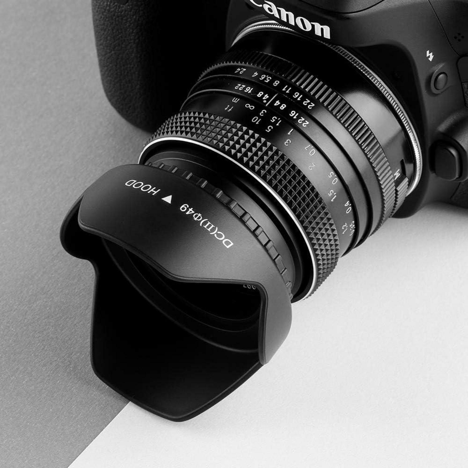 58mm Universal Gegenlichtblende Set für Canon Nikon Sony Pentax Kamera