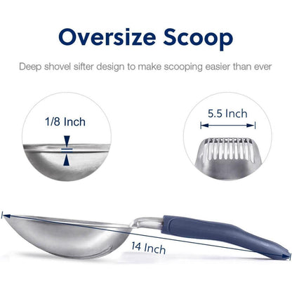 WePet Katzenstreu Aluminiumlegierung Sieb Scoop langlebige