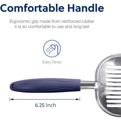 WePet Katzenstreu Aluminiumlegierung Sieb Scoop langlebige