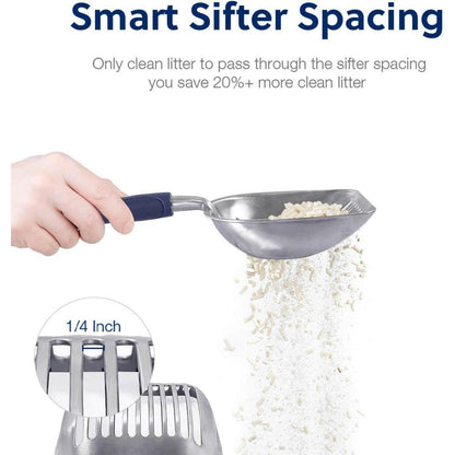 WePet Katzenstreu Aluminiumlegierung Sieb Scoop langlebige