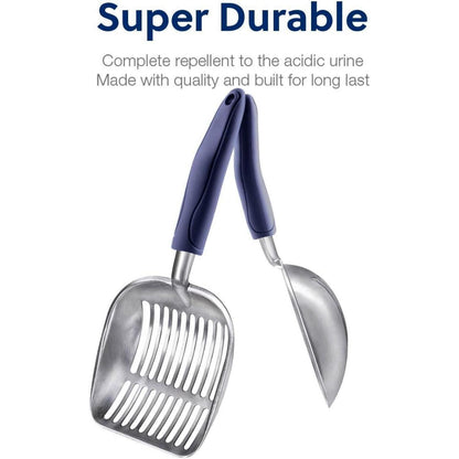 WePet Katzenstreu Aluminiumlegierung Sieb Scoop langlebige