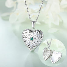 Foto Medaillon Kette Damen 925 Silber Herz Anhänger