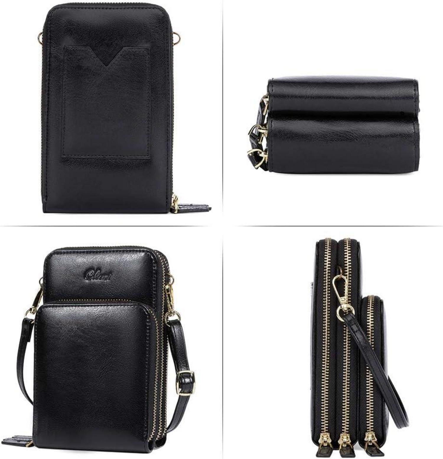 Handy Umhängetasche Damen Crossbody Clutch Leder Geldbörse