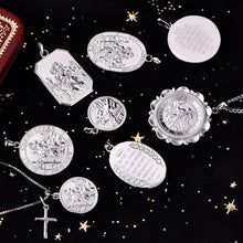 925 Sterling Silber Heiliger Christophorus Anhänger Kette
