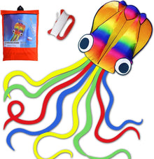 Regenbogen Octopus Drachen Flugdrachen Einleiner Rainbow Schwänzen