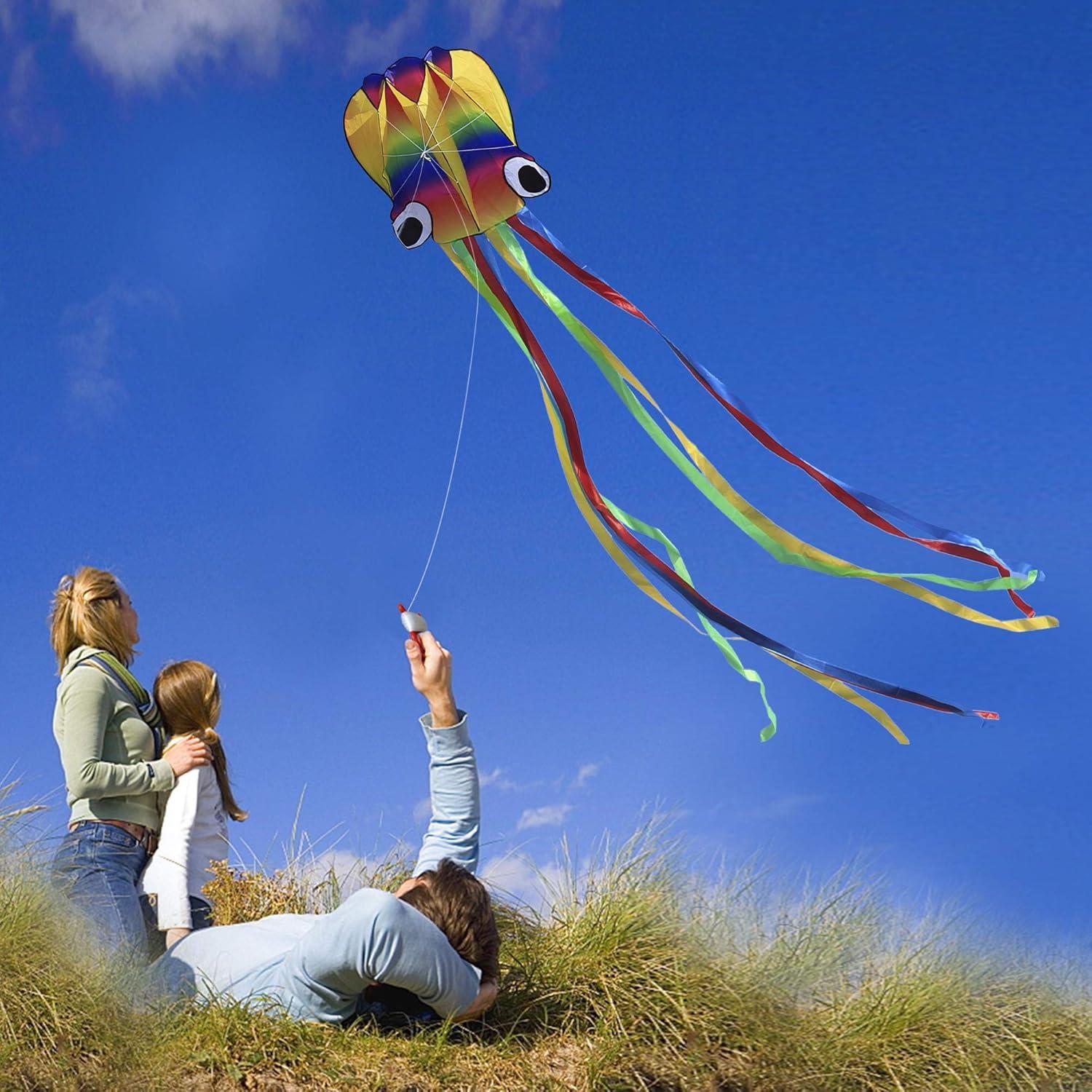 Regenbogen Octopus Drachen für Erwachsene Outdoor-Spiele Grosse Schwänze