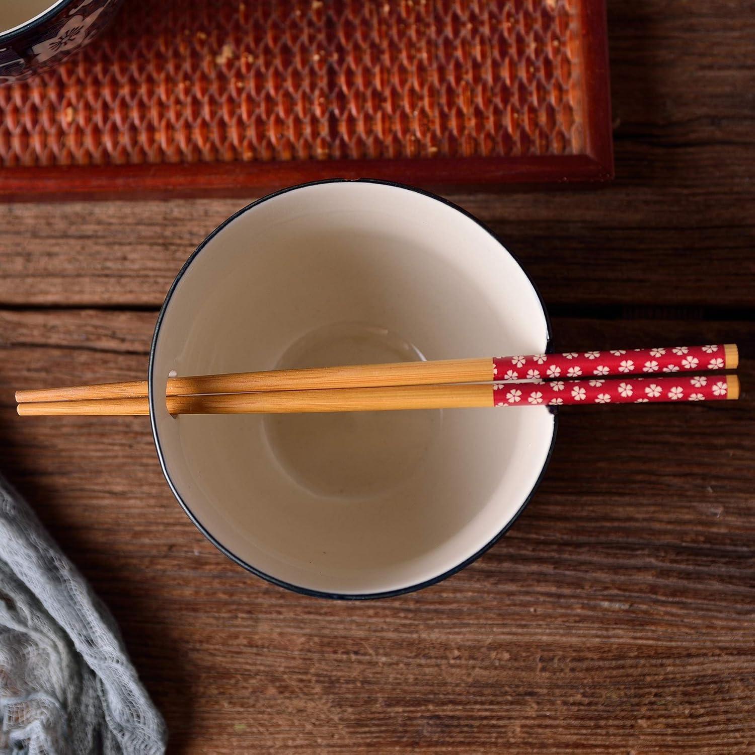 Japanisches Porzellan Tafelservice Set mit Essstäbchen, Blau