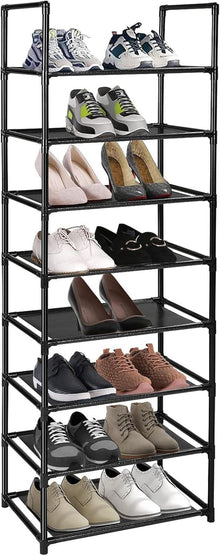 Schuhregal 8 Ebenen für 16-20 Paar Schuhe schwarzplatzsparend