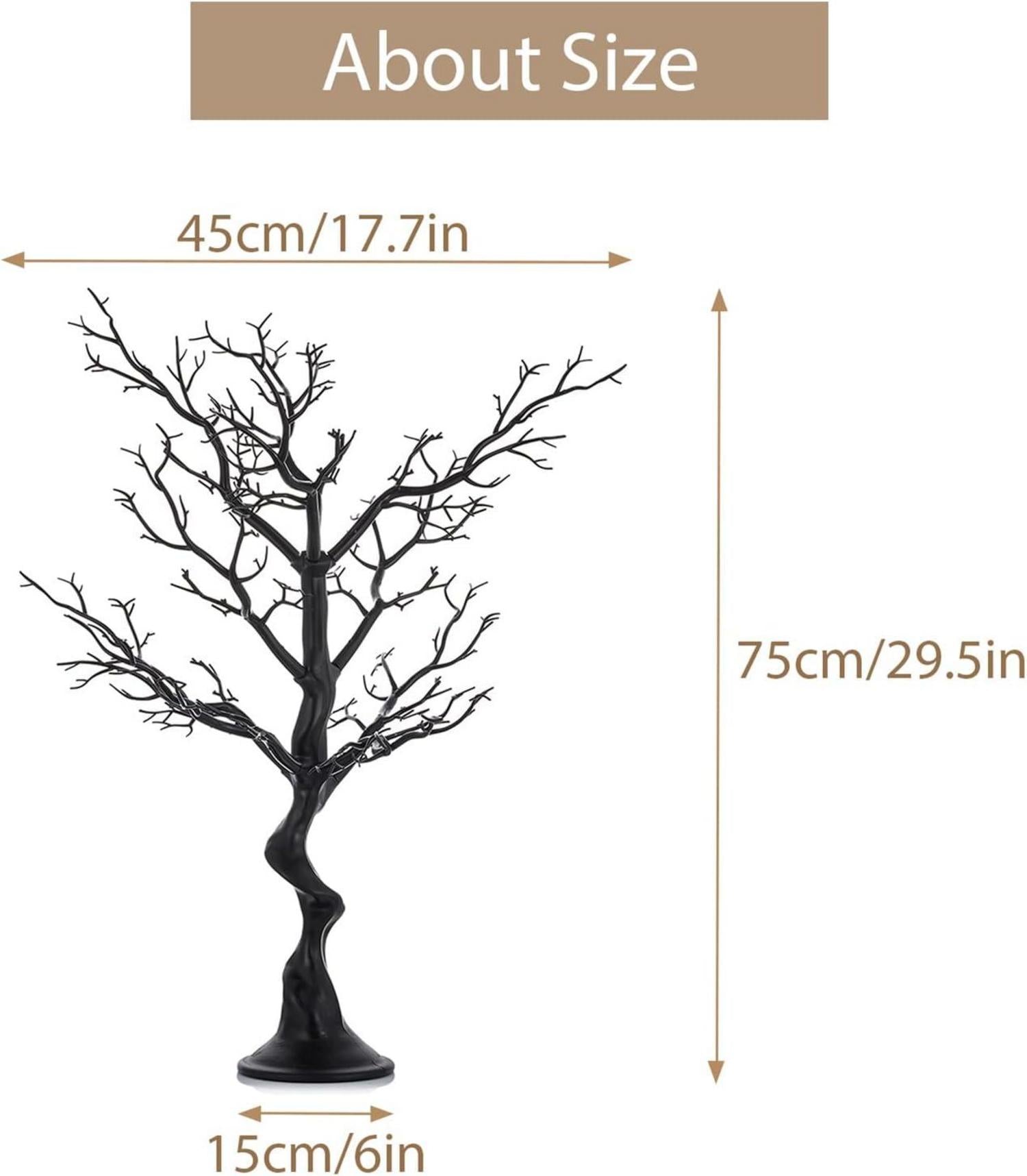 Künstlicher Wunschbaum Weihnachtsbaum Deko Hochzeit Ostern Schwarz 75cm