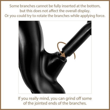 Schwarzer Künstlicher Deko Baum Wunschbaum 75cm für Hochzeit & Party