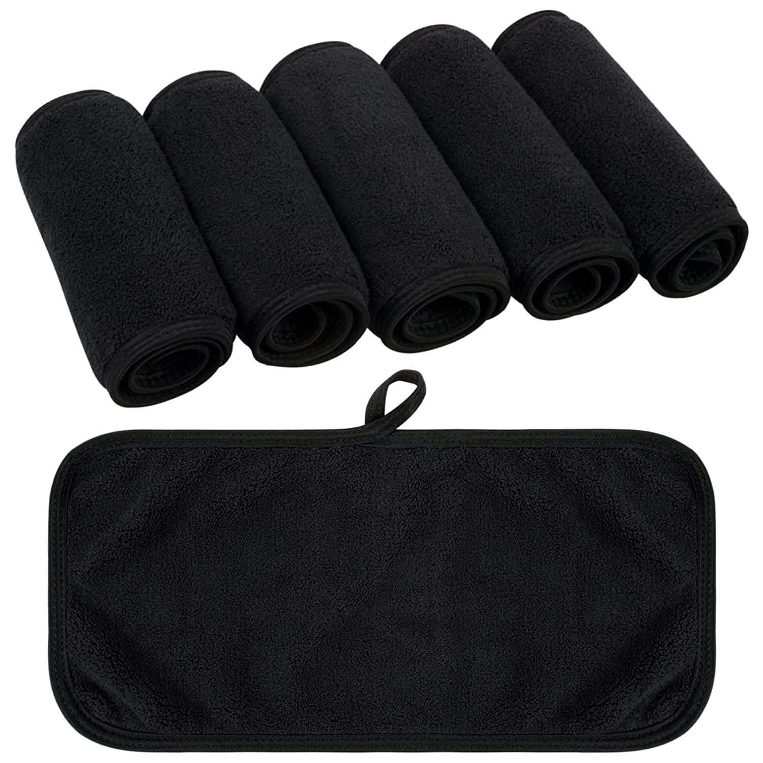 Make-Up Entferner Tücher 6er Pack Mikrofaser Schwarz waschbar