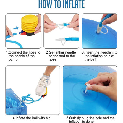 Gymnastikball 55cm Yoga Ball verdickt mit gratis Luftpumpe