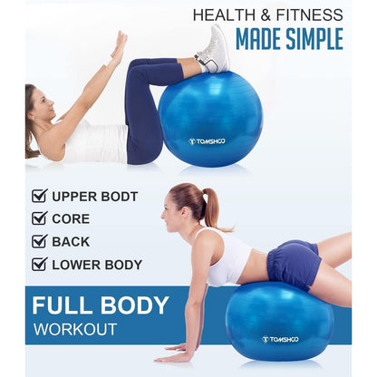 Gymnastikball 55cm Yoga Ball verdickt mit gratis Luftpumpe