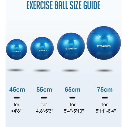 Gymnastikball 55cm Yoga Ball verdickt mit gratis Luftpumpe