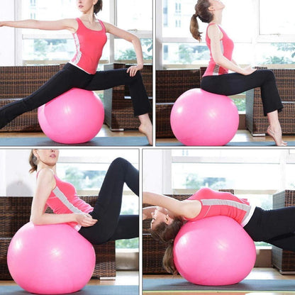 Gymnastikball Anti-Burst 65cm Pink mit Luftpumpe